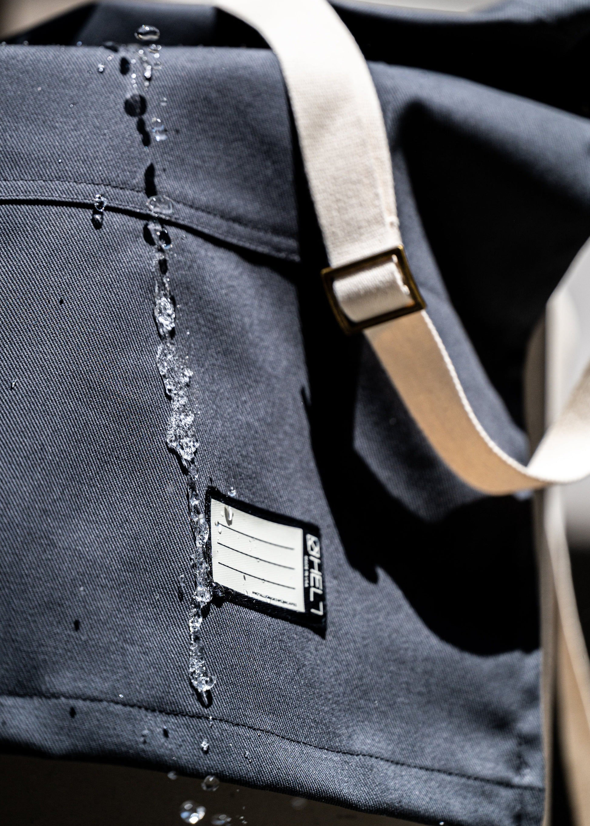 water and stain repellent denim apron