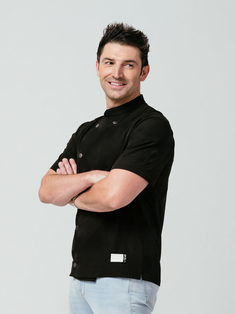 Black Sweat wicking chef coat