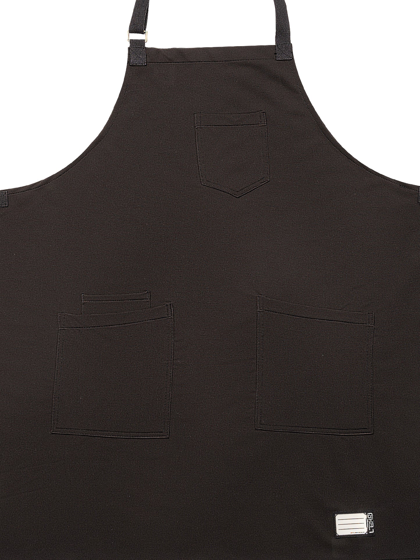 Frontal view of Noir CrewTech Apron.